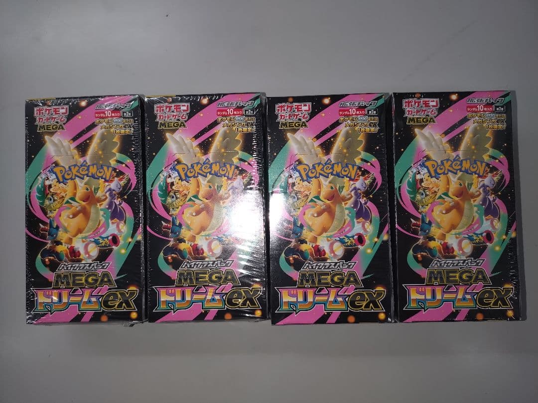 か*き様 ポケモンカードゲーム MEGAドリームex 4box 未開封シュリンク
