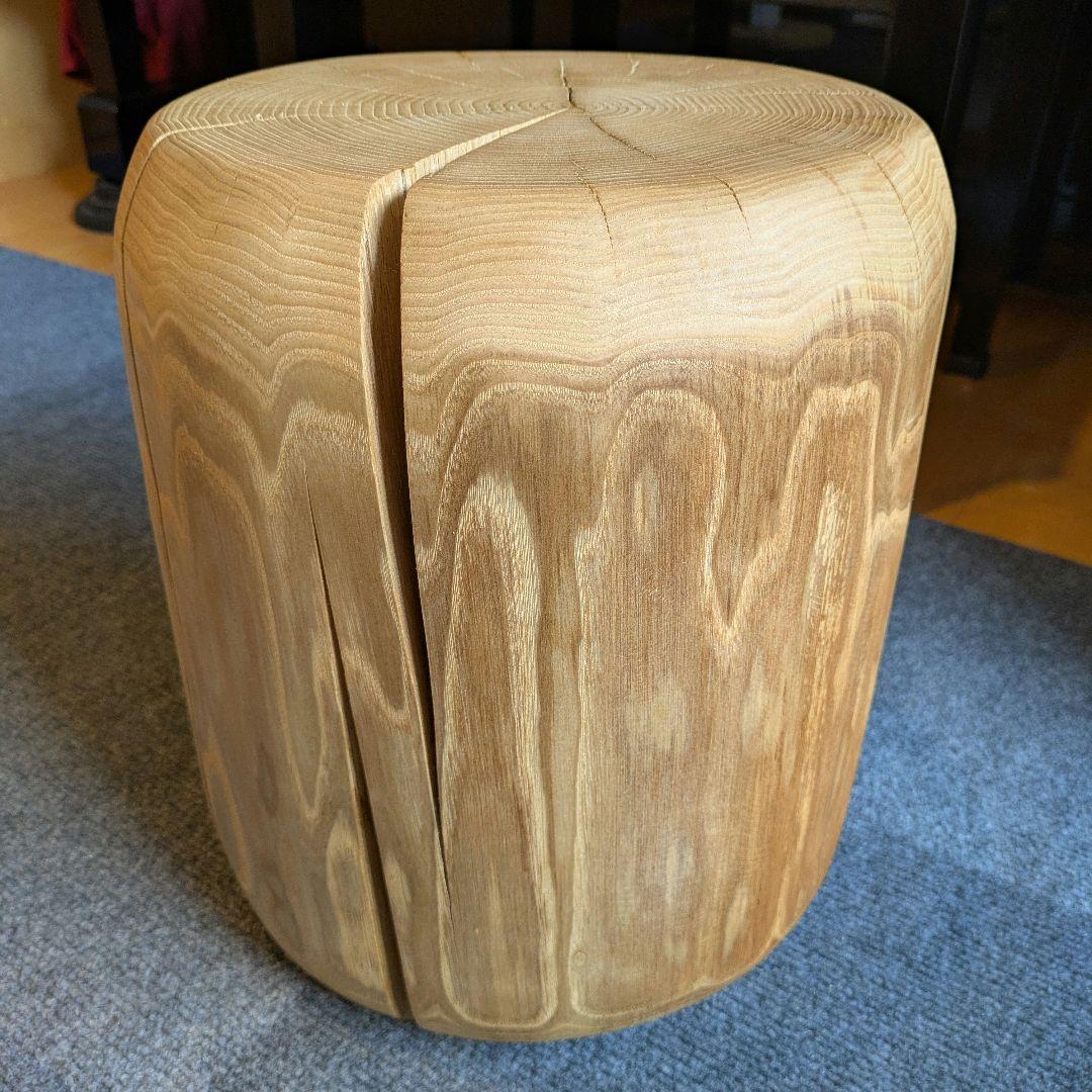 栗　天然木　丸太　椅子　スツール 高さ約33.5㎝