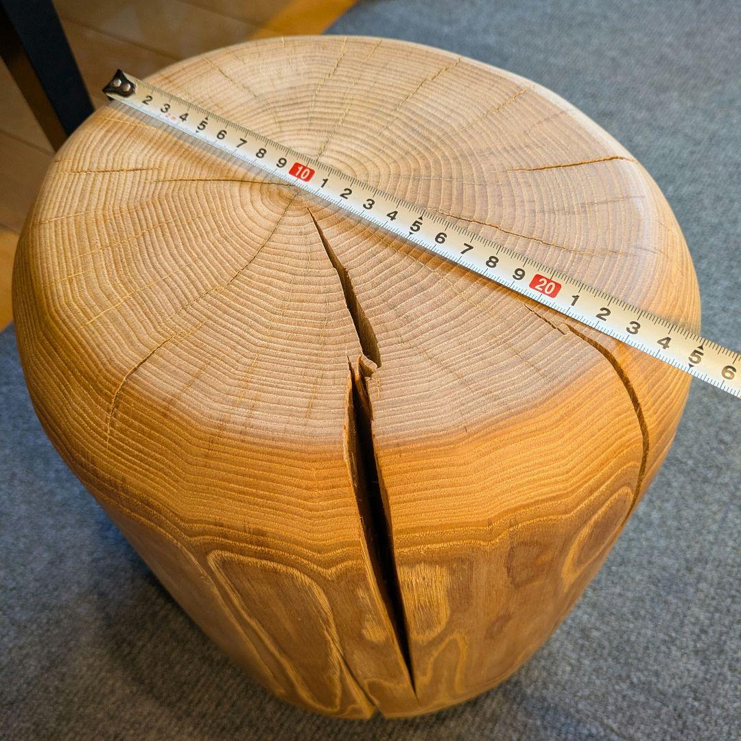 栗　天然木　丸太　椅子　スツール 高さ約33.5㎝