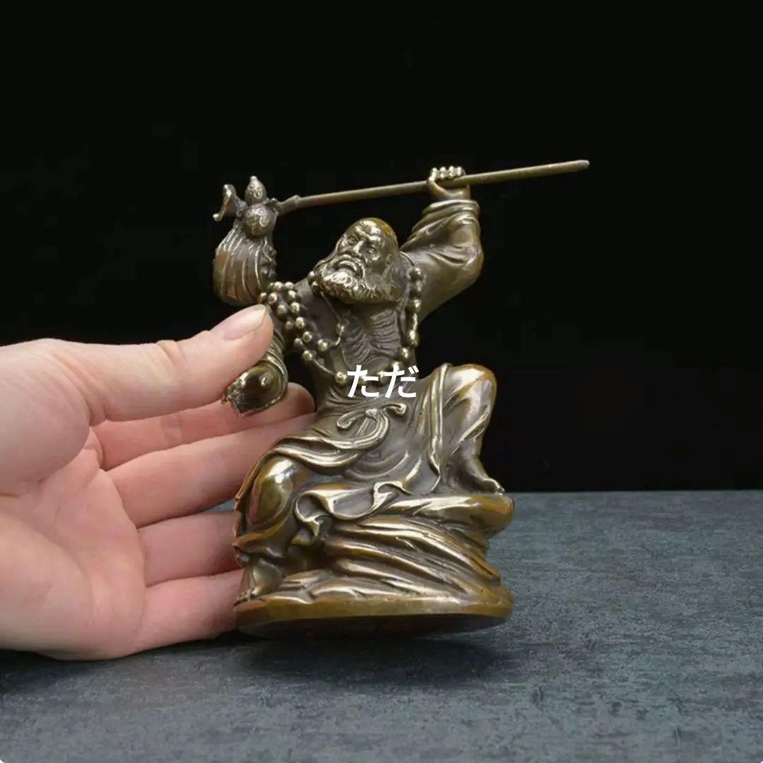 銅器 仏像 達磨祖師銅像 羅漢達磨仏像 彫刻 置物 開運 風水 工芸品 装飾品