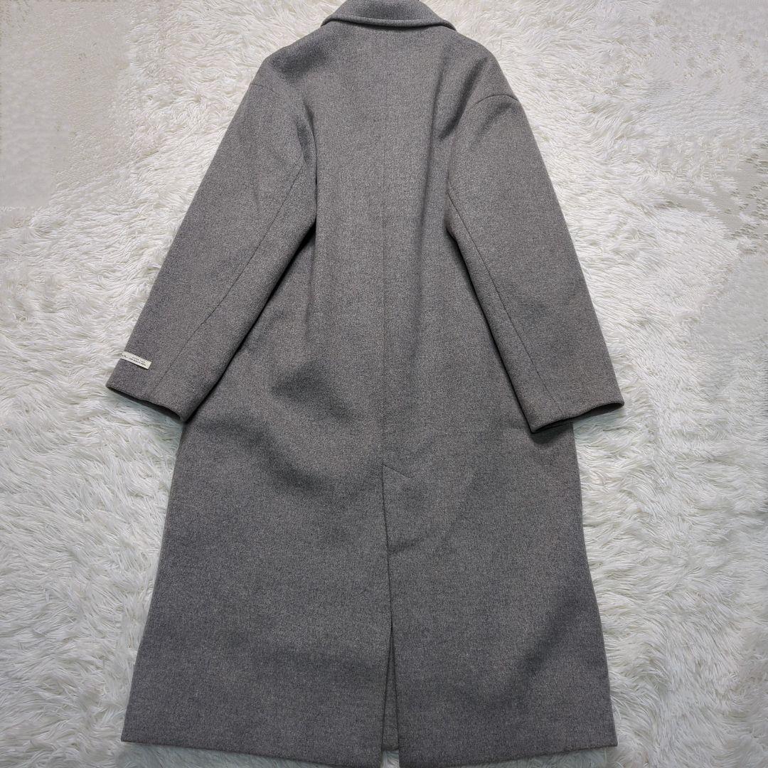 【美品】ジャーナルスタンダードレリューム チェスターコート ウール グレー XL