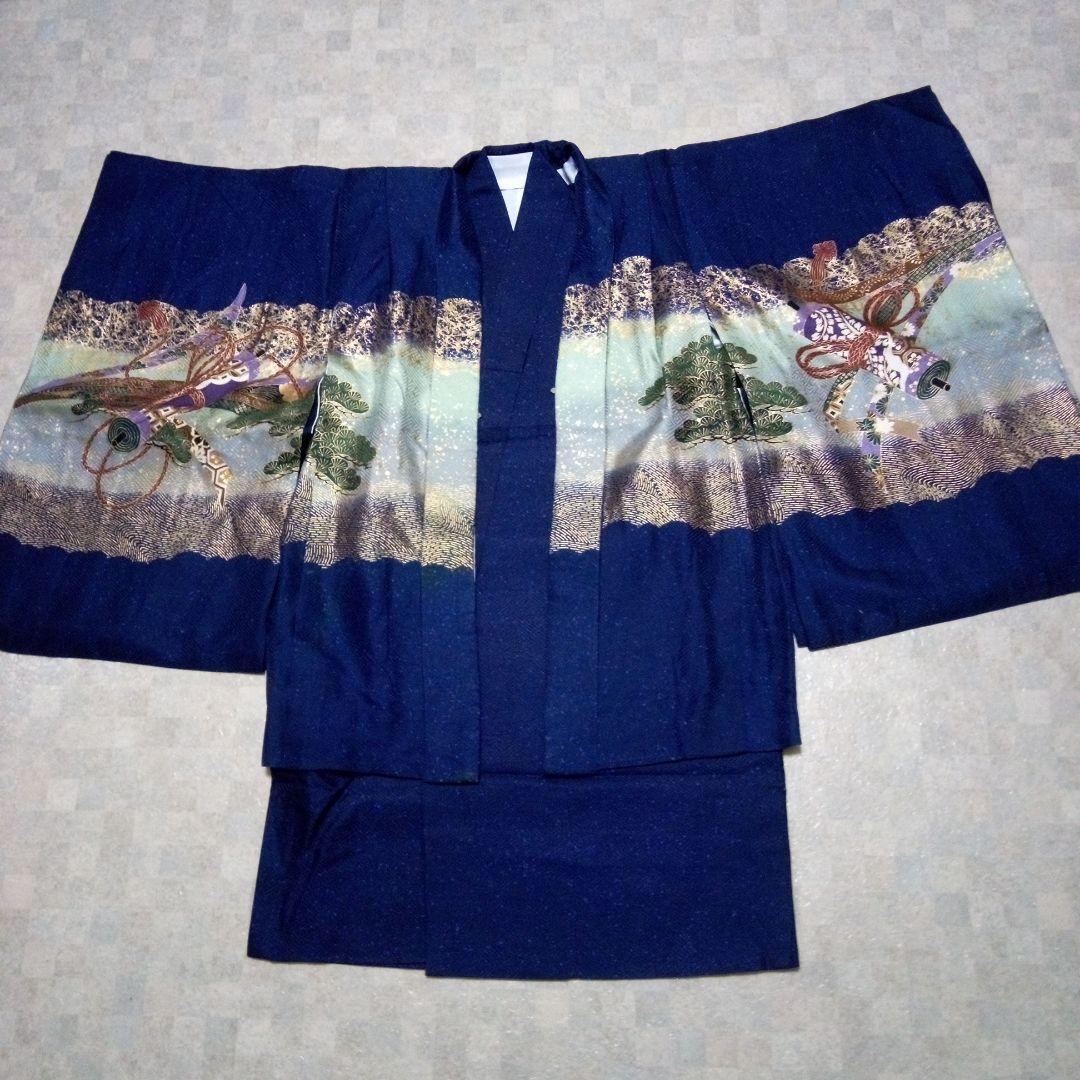 【七五三5歳用】羽織、着物、金蘭袴セット『小物付き』