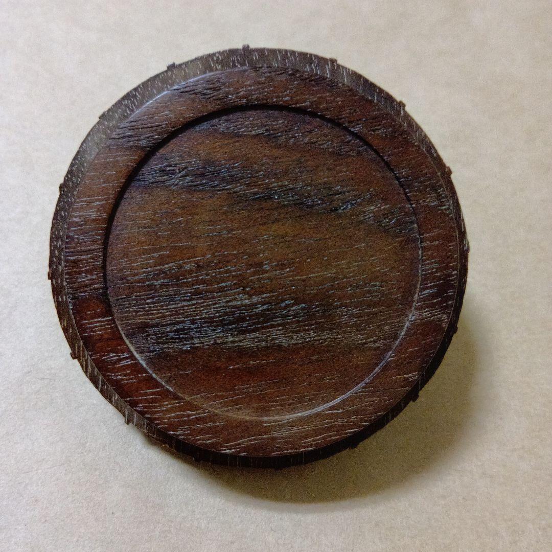 茶道具　桑彫傘香合