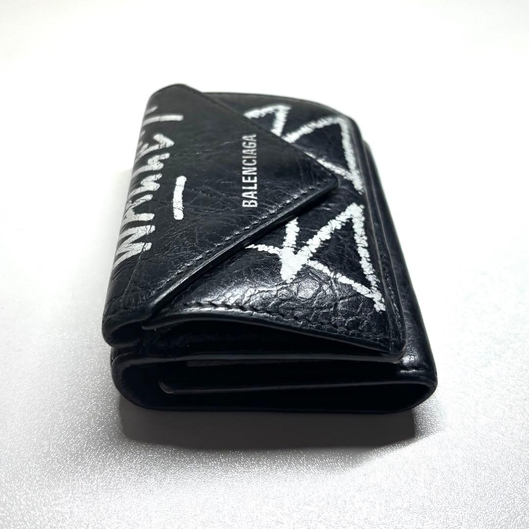 美品　バレンシアガ BALENCIAGA コンパクトウォレット　ブラック
