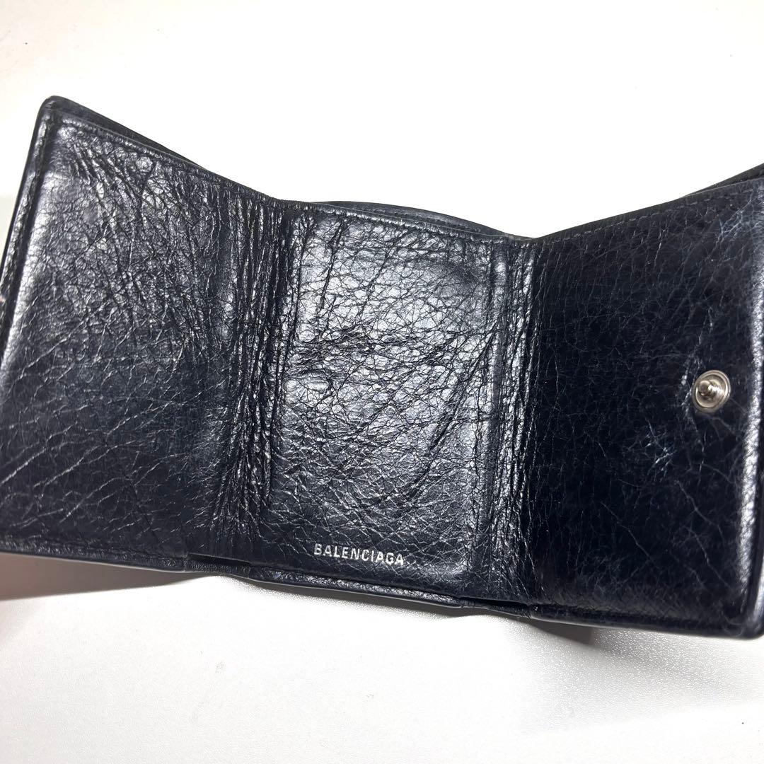 美品　バレンシアガ BALENCIAGA コンパクトウォレット　ブラック