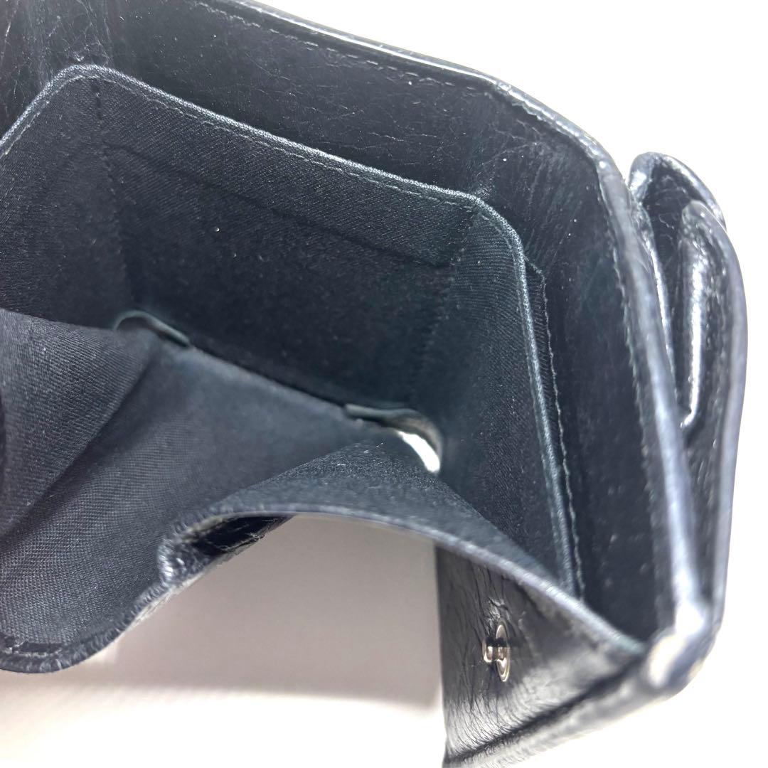 美品　バレンシアガ BALENCIAGA コンパクトウォレット　ブラック