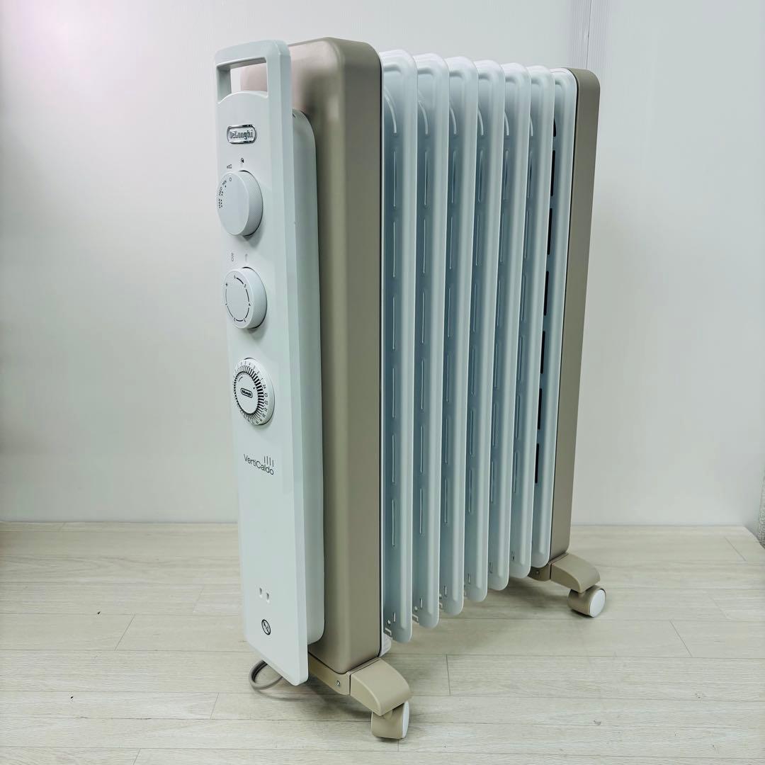 【美品】デロンギ オイルヒーター ヴェルティカルド RHJ21F0812-WH