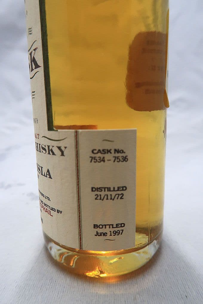 ストラスアイラ１９７２ゴードン＆マクファイル社カスクストレングスミニチュアボトル