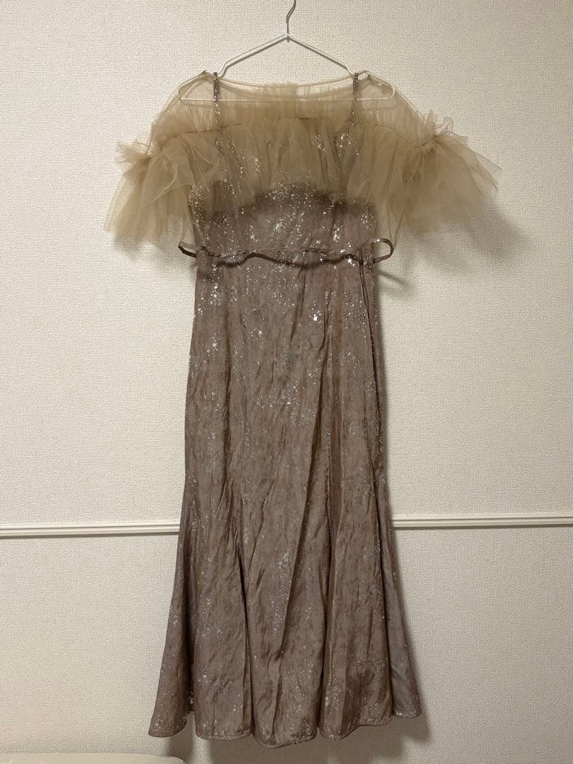 LEJA チュールフリルボレロペイントマーメイドワンピースドレス 結婚式