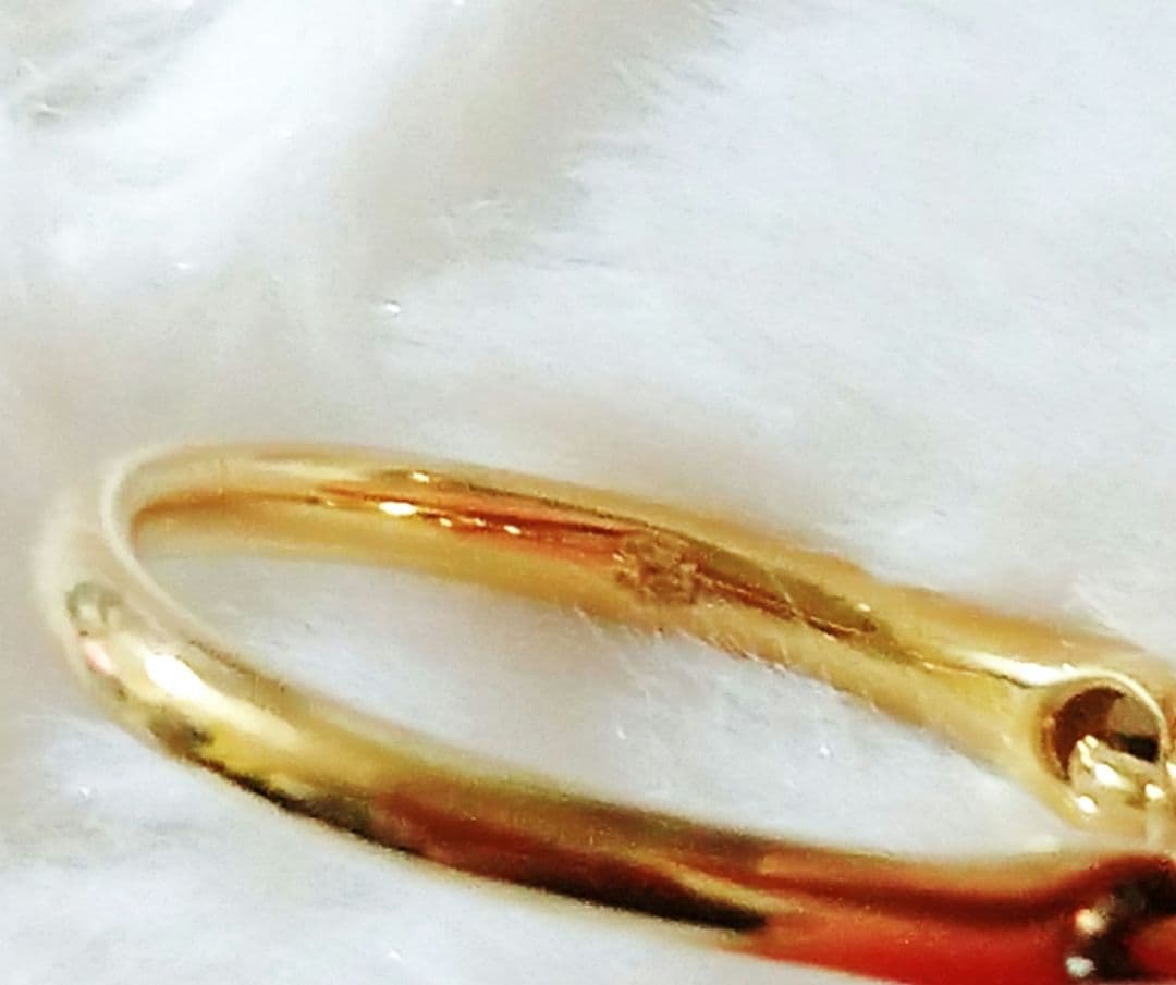 K18 ピンクトルマリン　ゴールドリング