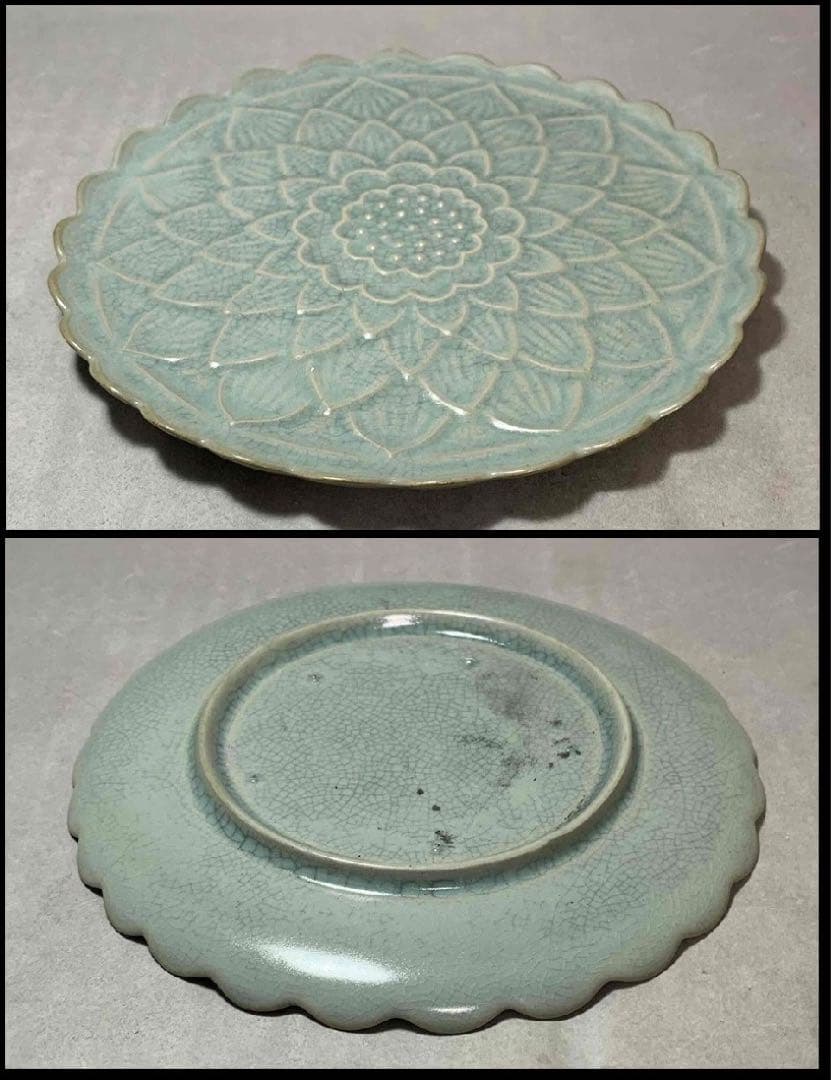 中国 花の形の皿 u6230912