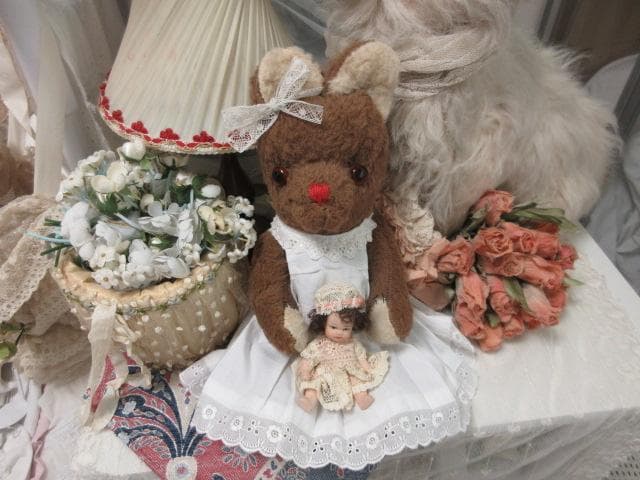 アンティークベア　フランス　☆　テディベア　ミニョネット付き