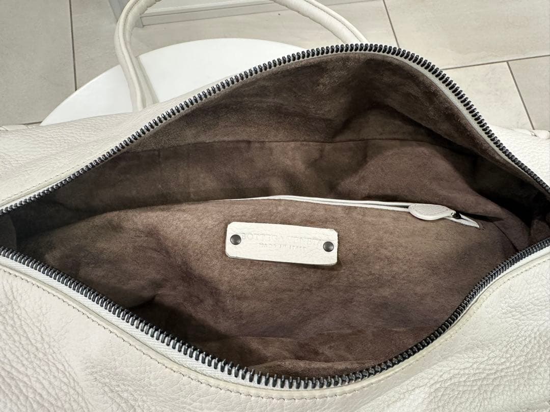 ボッテガヴェネタ　ボストンバッグ　ホワイトレザー　美品