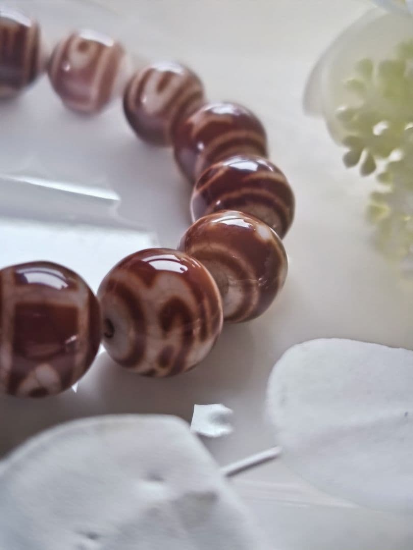 新作♡火供龍紋丸天珠ブレス