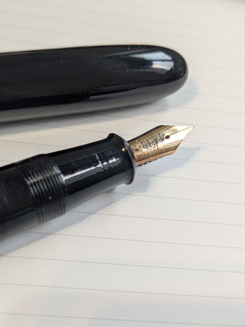 ワランテッド　WARRANTED　14KT　インク止め　エボナイト　漆　万年筆