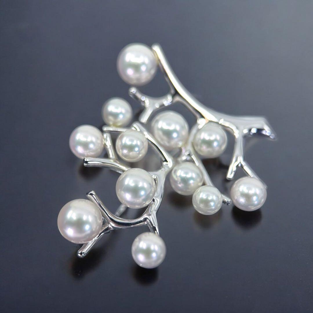 【未使用保管品】ミキモト　ブローチ　コサージュ　アコヤ　パール　真珠　幸福の木