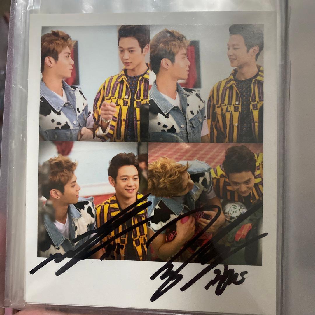 SHINee ミノ　ジョンヒョン　直筆　サイン入り　ポラ風カード
