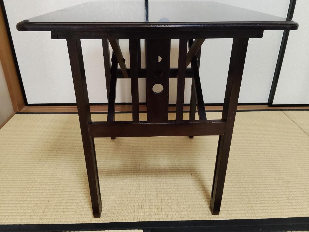 旧日本楽器（ヤマハ）製　昭和初期アンティーク　折り畳み机、椅子セット