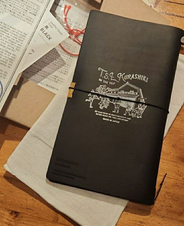 TSL倉敷 カスタム トラベラーズノート レギュラーサイズ ブラック 黒