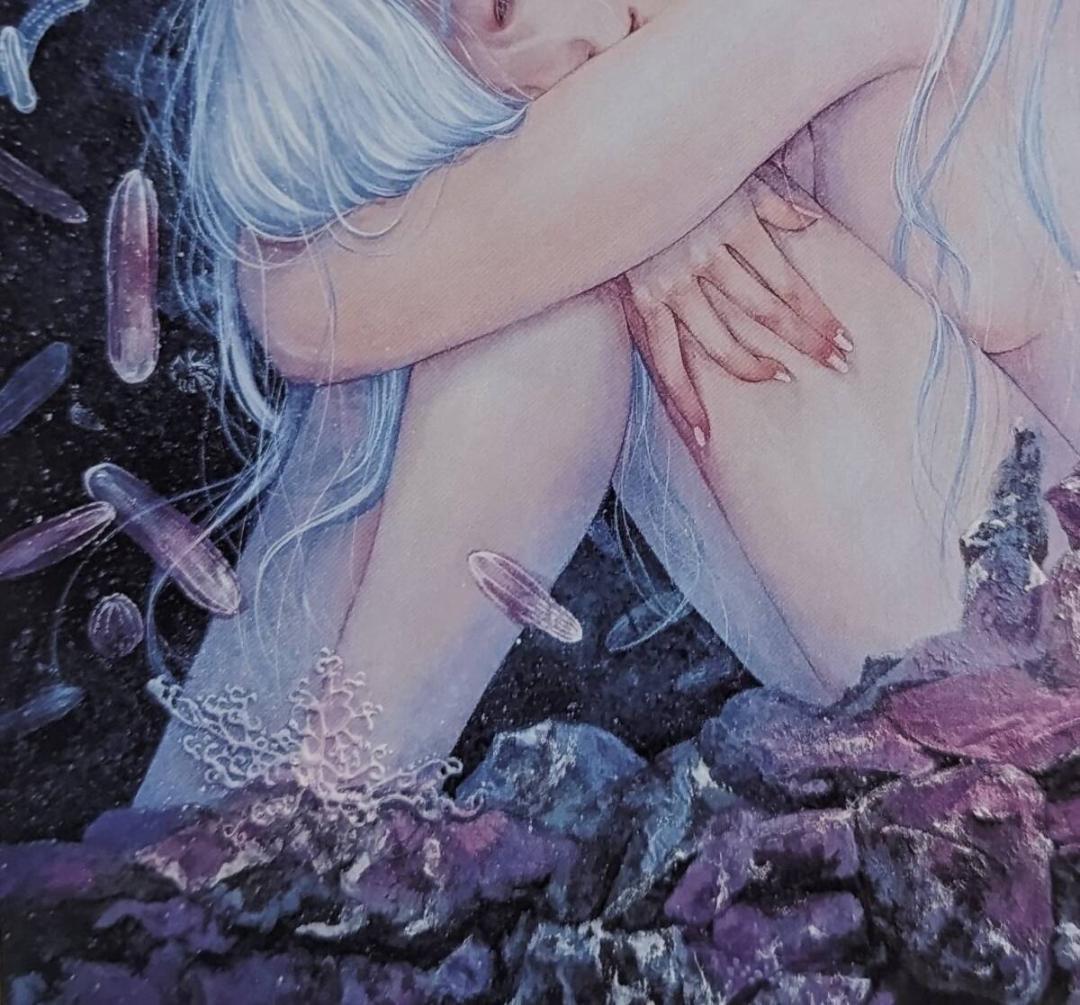 山下千里、「深海に棲む」、希少画集・額装画、日本製・新品額縁にて額装致します