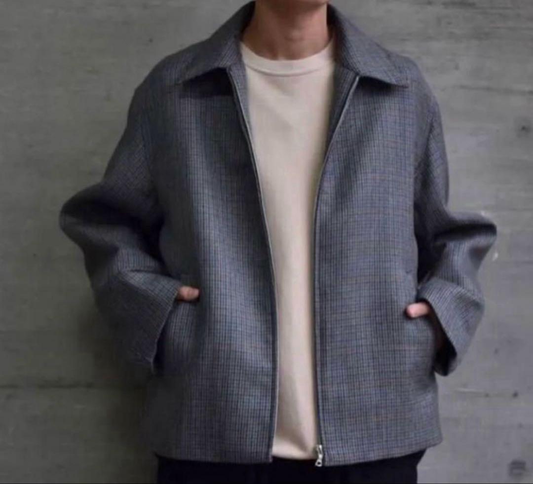 AURALEE ダブルフェイスチェックジップブルゾン サイズ3