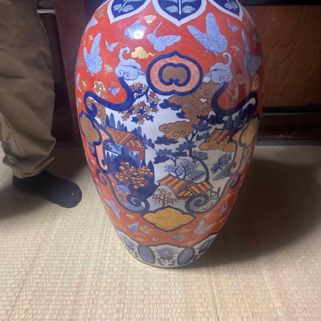 伝統的な日本の陶器花瓶　大型花瓶