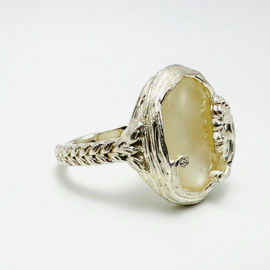 完売品　agete アガット　乙女座　シルバークォーツ　シェルリング　13号