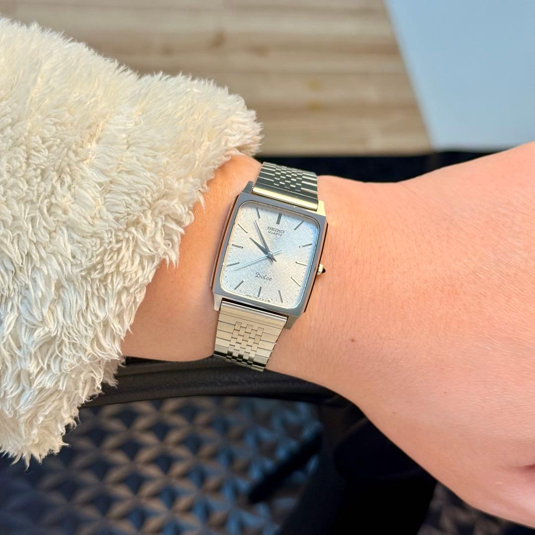 VINTAGE SEIKO 7731 テクスチャー文字盤 タンク 1985年