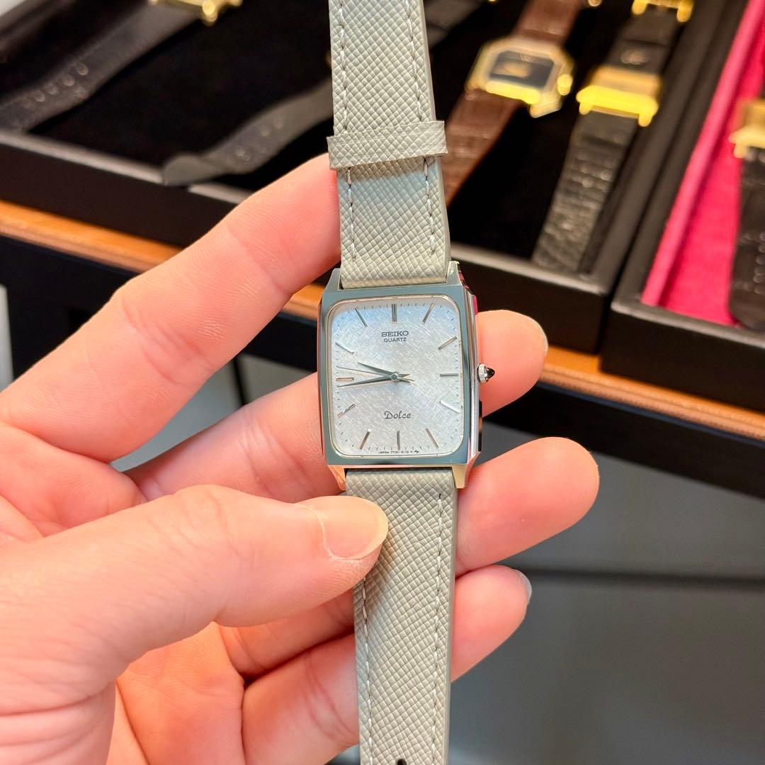 VINTAGE SEIKO 7731 テクスチャー文字盤 タンク 1985年