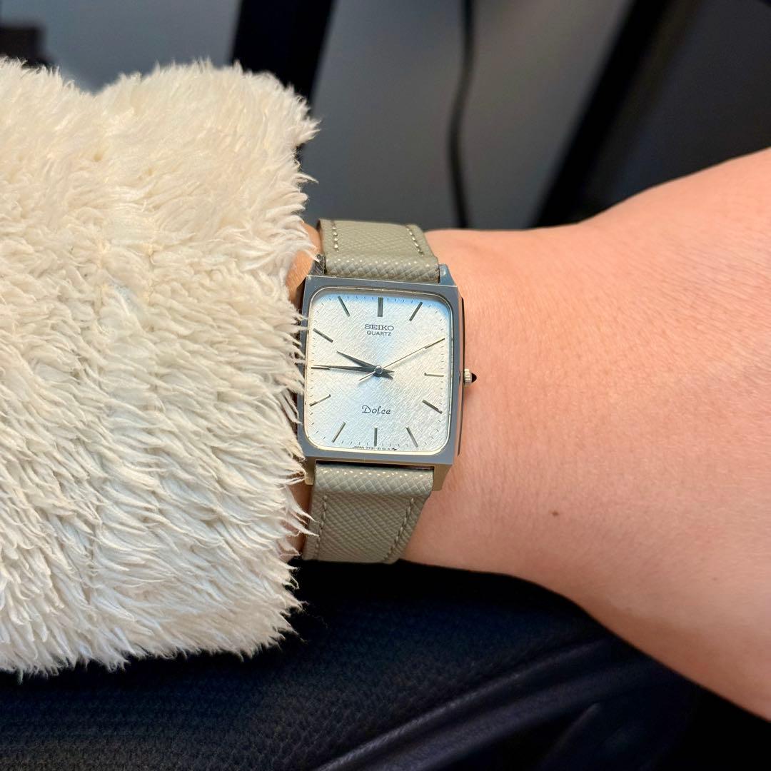 VINTAGE SEIKO 7731 テクスチャー文字盤 タンク 1985年