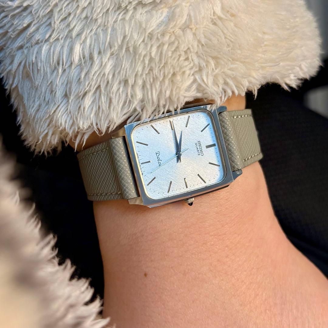 VINTAGE SEIKO 7731 テクスチャー文字盤 タンク 1985年