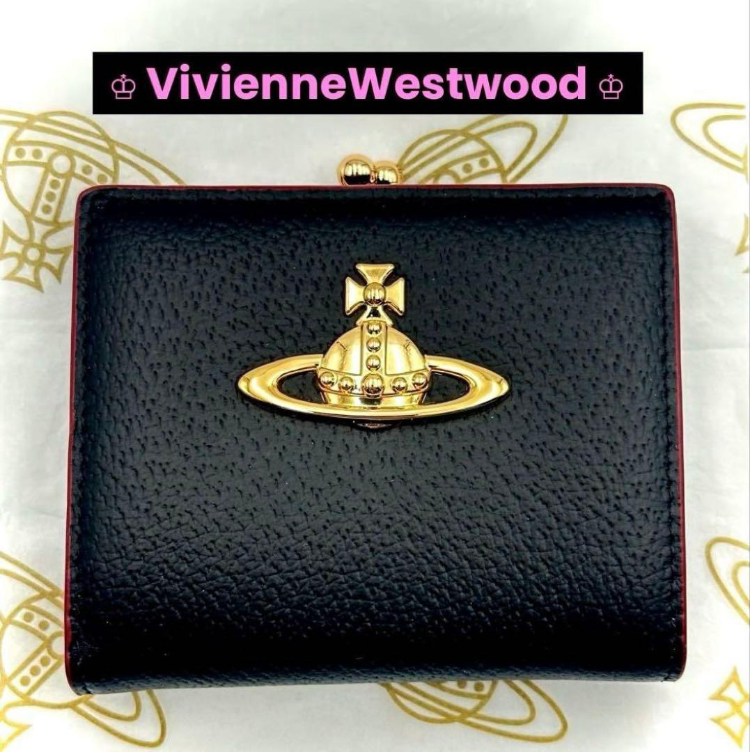 【最新✦新品】Vivienne Westwood ２つ折り財布 ブラック 黒