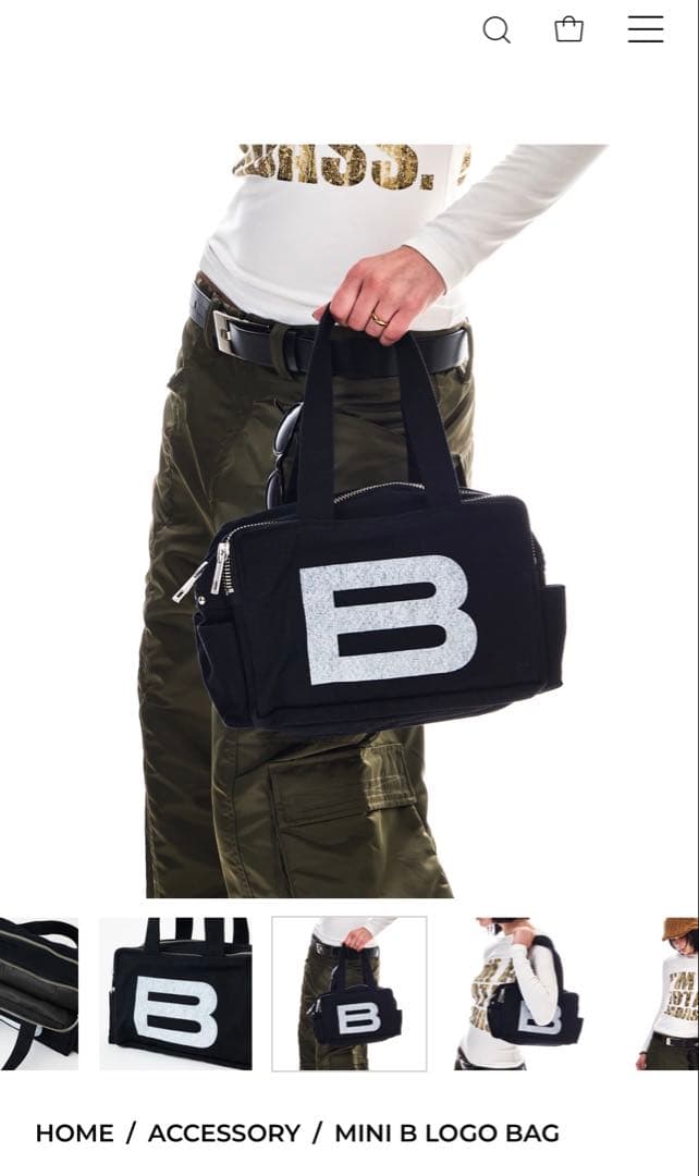 BEEDEN MINI B LOGO BAG BLACKビーデンB ロゴバッグ