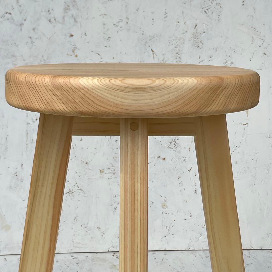 Tatsuya　国産ひのき　丸椅子　2脚