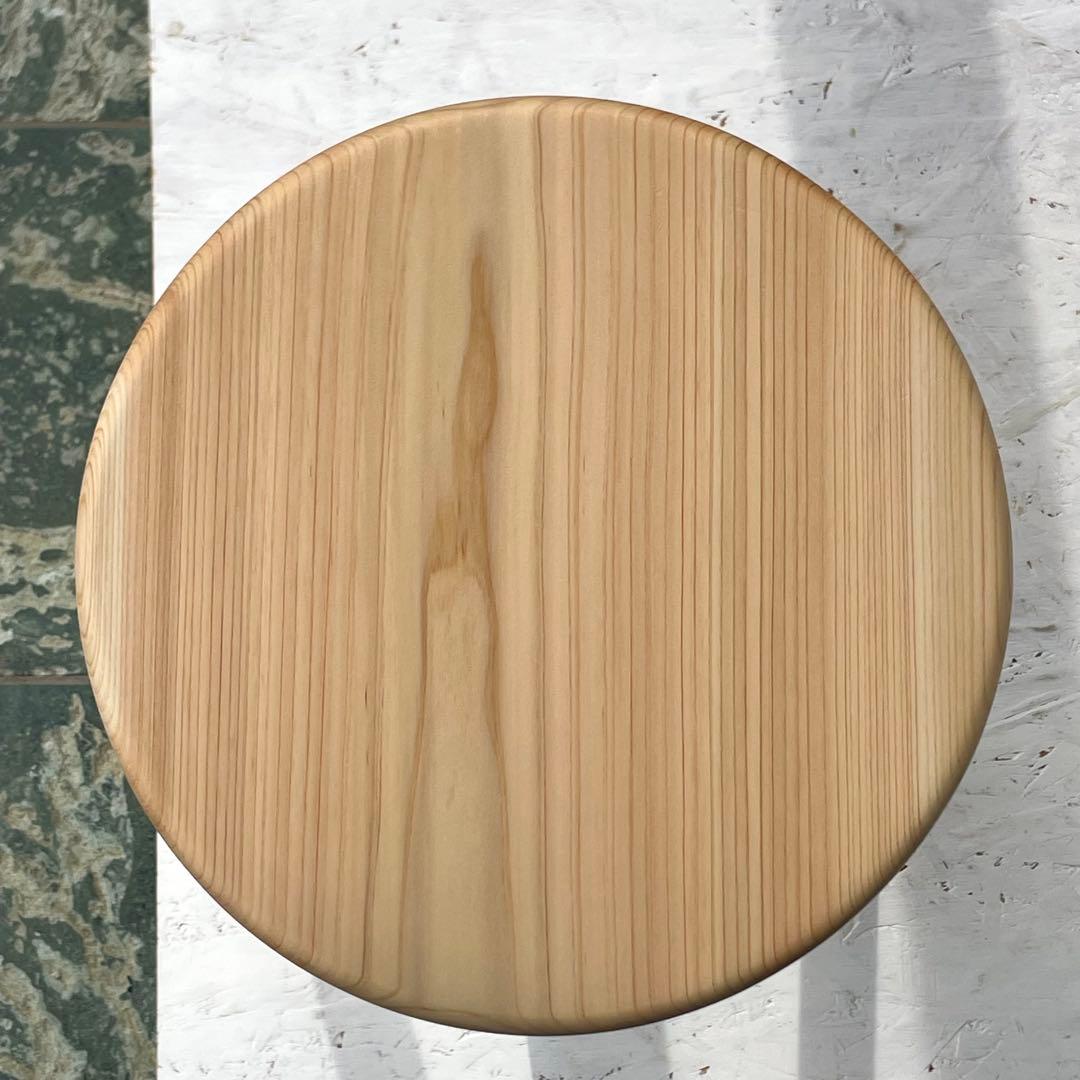 Tatsuya　国産ひのき　丸椅子　2脚