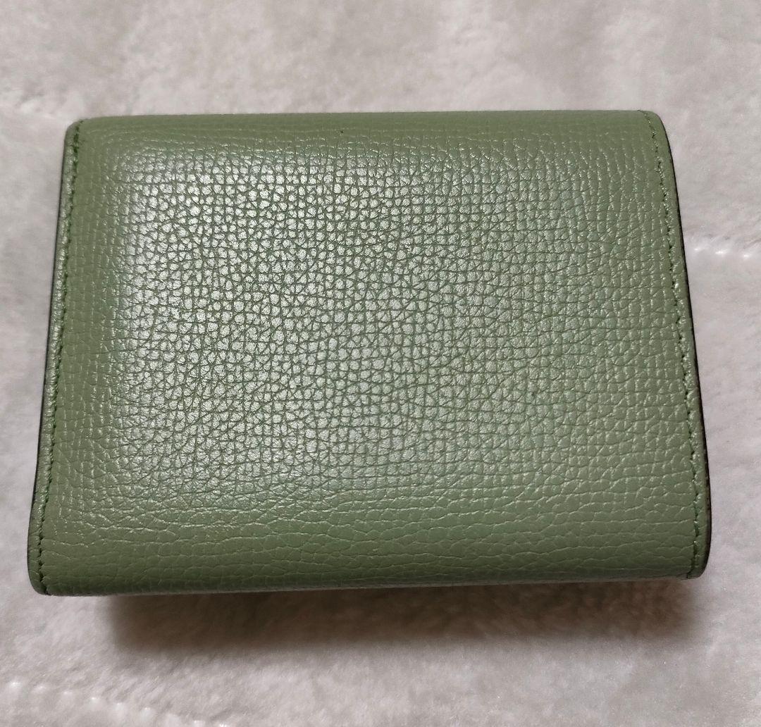 【値下げ】LOEWE グリーン 三つ折り財布