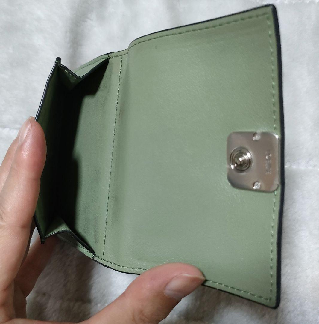 【値下げ】LOEWE グリーン 三つ折り財布