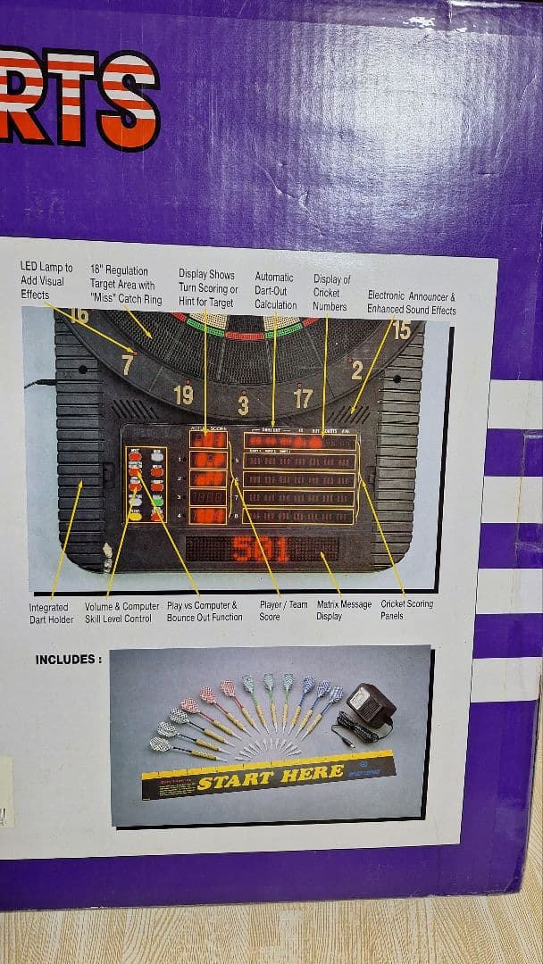 エレクトロニックダーツ FH-9881 1P～8P レトロダーツ　希少商品！