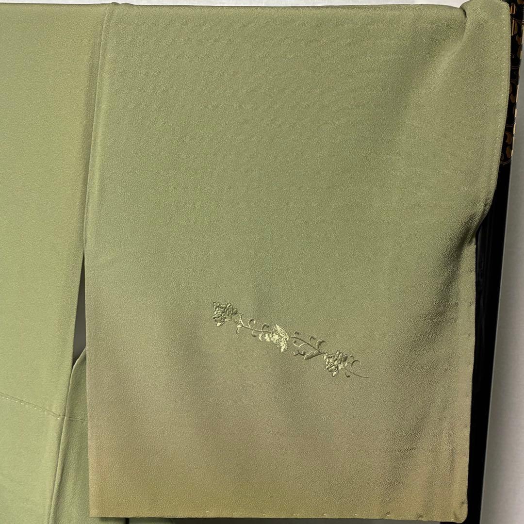 D54訪問着 総刺繍 蘇州刺繍 一つ紋 正絹 着物 袷 しつけ糸付き未使用極美品