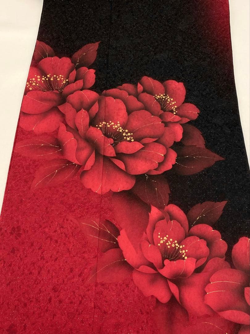 振袖 豪華 銀通し 金彩 大輪 身丈170cm パールトーン加工済