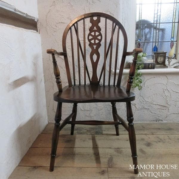 イギリス アンティーク 家具 アームチェア ウィンザーチェア 椅子 4727e