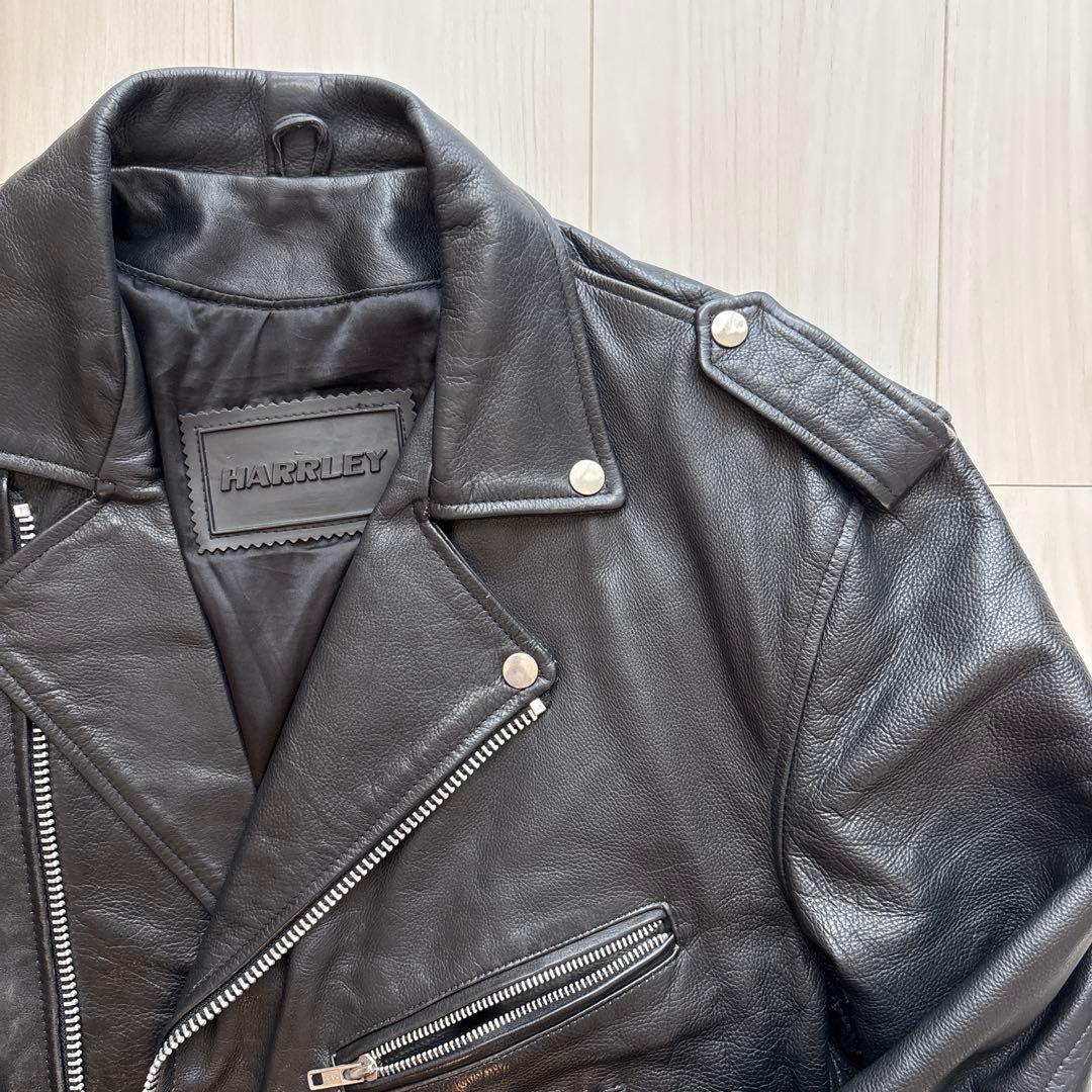 ナ*ホ様 ハーレー レザージャケット ライダース 本革 ブラック 黒 Harle