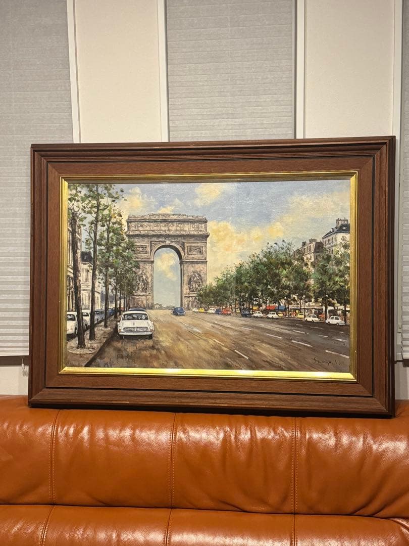 (25) 岩崎鉦吾　油彩　エトワール凱旋門 Arc de Triomphe