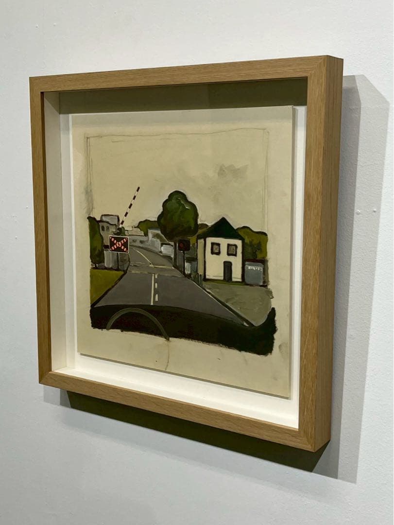 大月雄二郎「La route de France」油彩