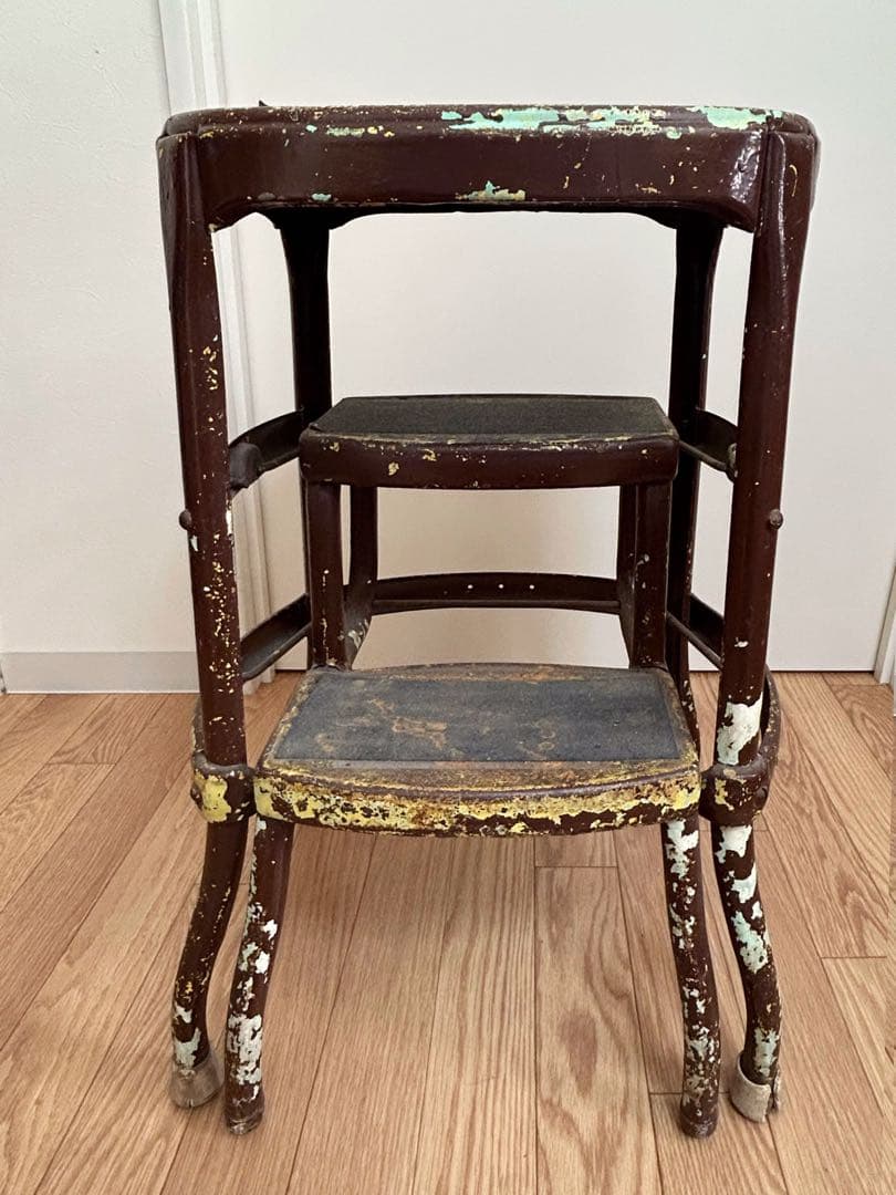 50s ビンテージ アンティーク ステップスツール チェア 店舗什器 アメリカ