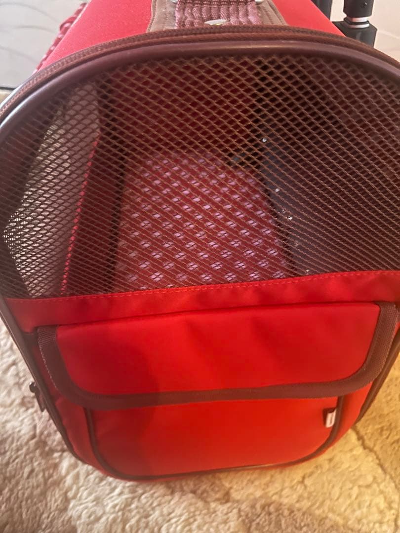 ミニーマウス 赤 コロコロキャリーバッグ