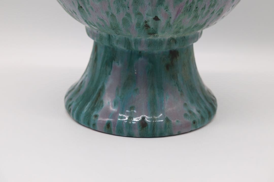 中国　窯変紅釉花口大瓶　送料込み0204