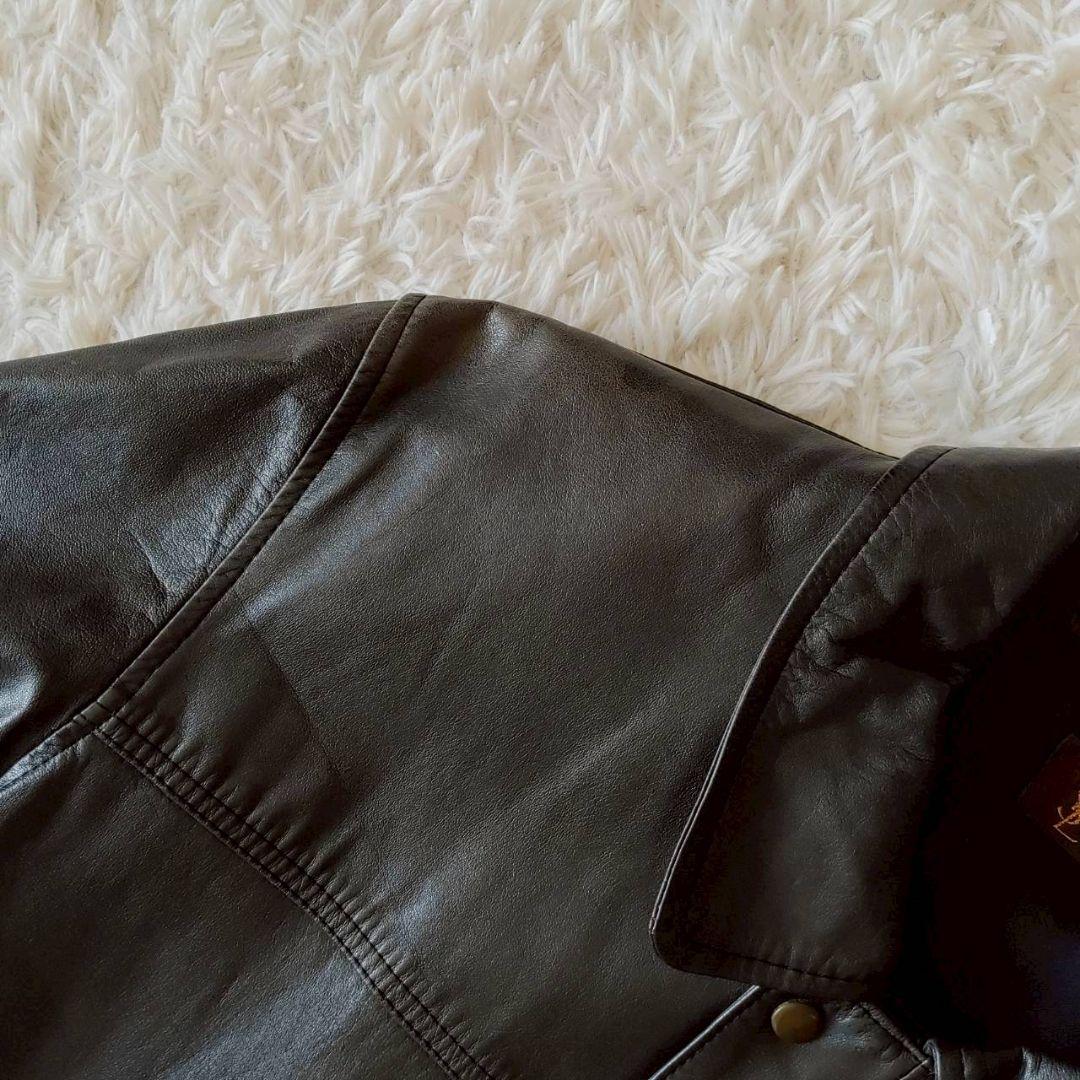 あ*ぱ様 Yves Saint Laurent 牛革 レザージャケット レザーブ
