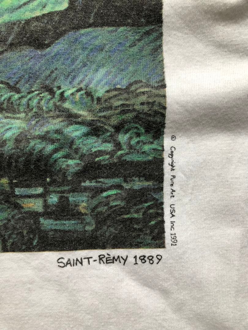 90s vintage Vincent van Goghゴッホ　星月夜 Tシャツ