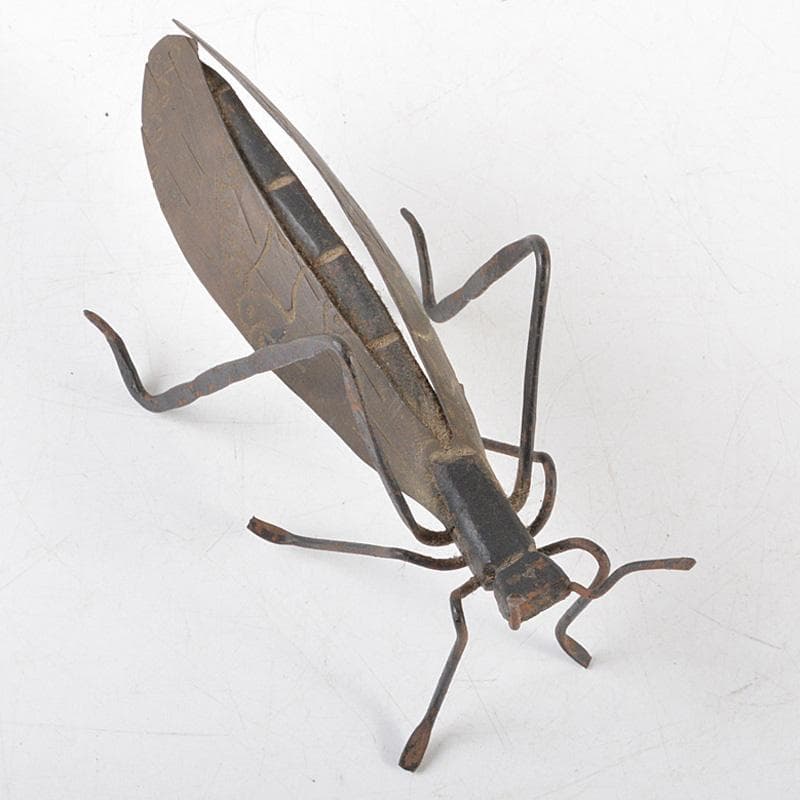 時代金工　古鉄　鈴虫　飛蝗　置物　V　R5581